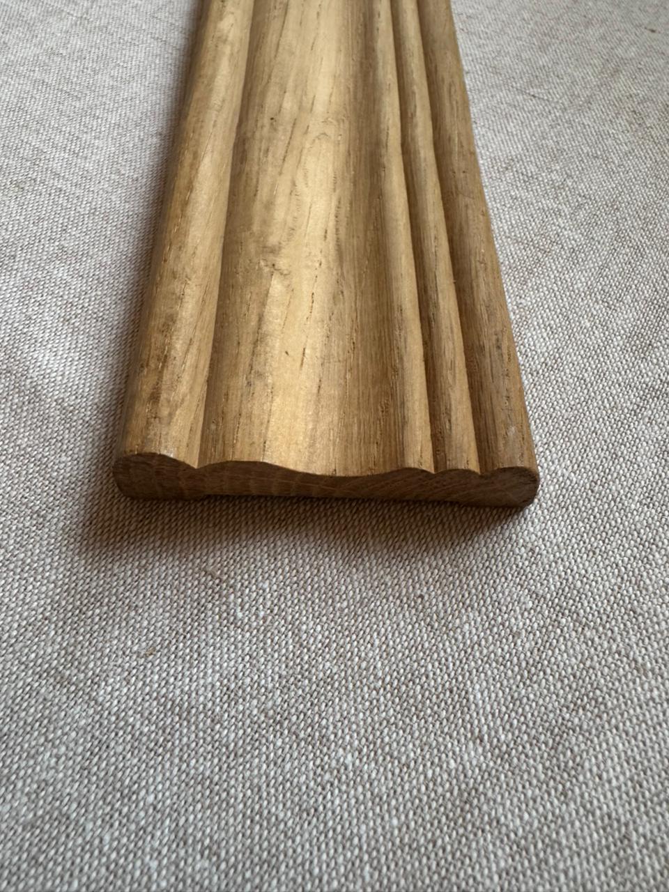 Наличник фигурный массив Дуб без покрытия 1500х55х16 мм